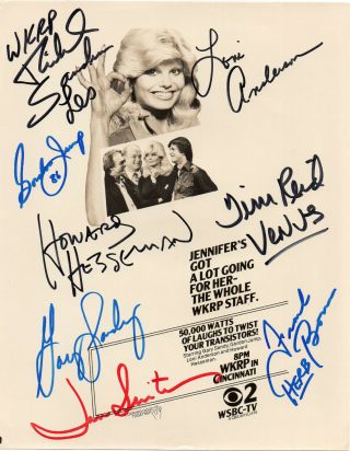 Wkrp In Cincinnati - Rare Autographed 8x10 Cbs Promo Photo - Signed By All 8 Stars