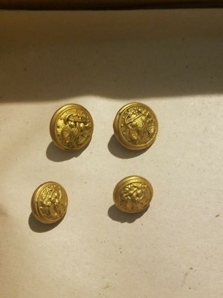Antique Military Buttons 4 Ns Meyer York Civil War Era Us Navy