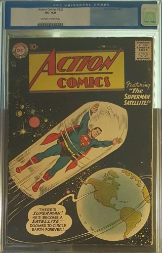 Certified Dc Action Comics 229 Cgc 4.  0 Vg 10 Cent Cover Superman 1957 Rare