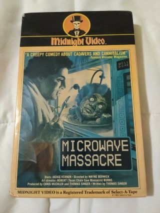 Microwave Massacre Vhs Big Box Horror Midnight Video 1983 Select A Tape Rare