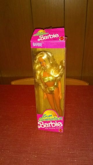 Vintage Barbie Sun Sensation Doll With Dazzling Jewelry 1991