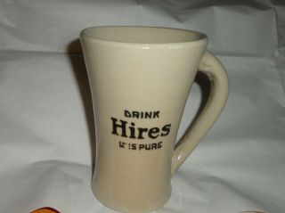 Antique Drink Hires Root Beer Stoneware Mug - 6 "