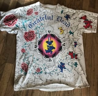 Rare Authentic Grateful Dead T - Shirt 1991 L Wild Oats