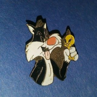 Vintage Looney Tunes Sylvester The Cat & Tweety Bird Collectible Pin Rare L@@k B