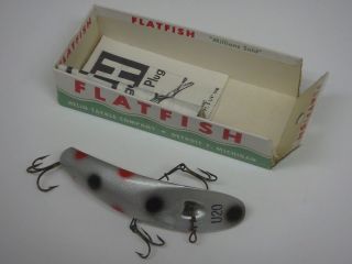 Vintage Flatfish Helin Tackle U20 Si 3 1/4 Inch Made From Tenite Fishing Lures