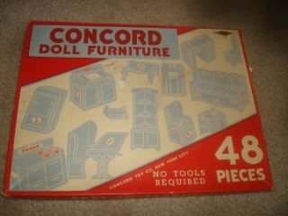 Rare Vintage Concord Doll Furniture No.  120 York City With Box