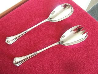 Antique Set Of Silver Plated Salad Servers 1902.  Rd No 372052