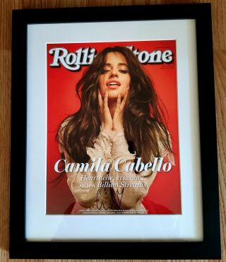 Camila Cabello Signed Framed Rolling Stone Cover From The Record Company - Rare