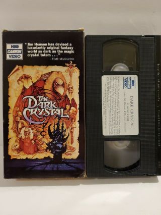 The Dark Crystal Vhs Hbo Video 1982 Jim Henson Muppets Weintraub Group Rare