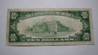 $10 1929 Fond Du Lac Wisconsin WI National Currency Bank Note Bill Ch.  555 RARE 3