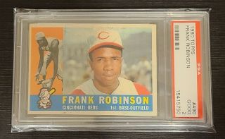 1960 Topps 490 Frank Robinson Cincinnati Reds Graded Psa 2 Good