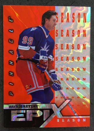 1997 - 98 Wayne Gretzky Pinnacle Epix Season Orange - E1 - Rare Find