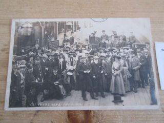 Rare 1904 Lowestoft Skiing Party Off To The Alps Postcard Suffolk - H Jenkins