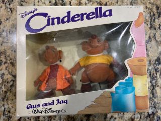 Vintage Bikin Disney Cinderella Gus And Jaq Mice Figures Play Set Rare