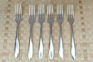 Patrician By Oneida Community (1914 - 86) Set Of (6) Silver Plate Forks 7 3/4 "