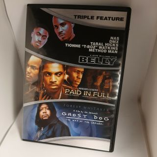 Belly Paid In Full Ghost Dog The Way Of The Samurai Dvd Triple Feature Rare Oop