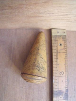 Antique Wood Plumbers Turnpin Tool Lignum Vitae? 2 1/8 " X 1 " D Uk Post