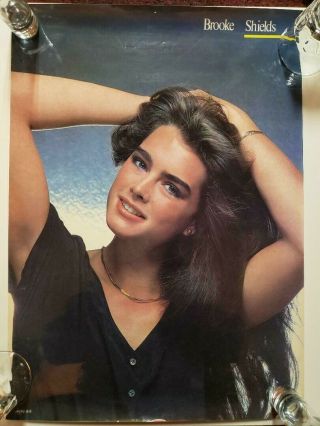 Vintage 1980 Brooke Shields Poster Photo Rare Foreign Print On Photo Stock