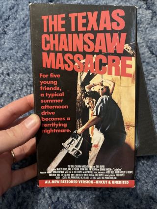 The Texas Chainsaw Massacre VHS 1993 REL.  RARE MPI HOME VIDEO UNCUT CULT HORROR 2