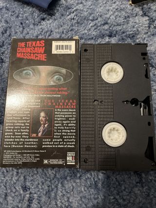 The Texas Chainsaw Massacre VHS 1993 REL.  RARE MPI HOME VIDEO UNCUT CULT HORROR 3