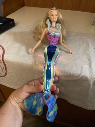 2000 Vintage Magical Mermaid Mattel Light Up Rare Barbie Doll