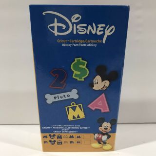 Cricut Cartridge Mickey Font Disney Linked Rare Retired