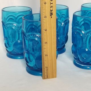 RARE Set of 5 LE Smith Moon and Stars 11 oz Flat Tumblers in Colonial Blue 3