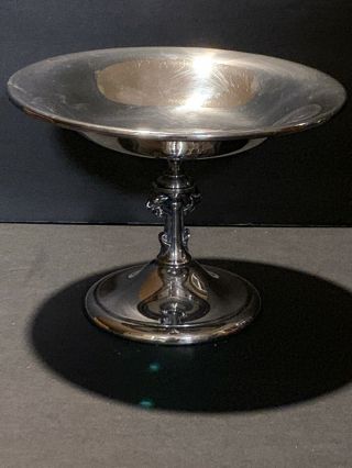 Vintage Reed And Barton Silver Plated Pedestal Dish 132 7” Round 5” Tall