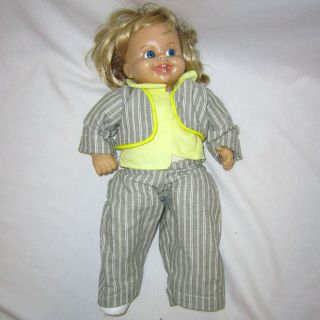 Vintage 1990 Syndee ' s Crafts TAMMY Doll Blue Eyes Blonde - Pinstripe Outfit 3