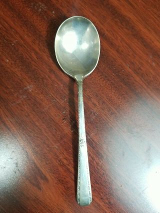 Rogers International Sterling Silver Round Bowl Soup Spoon 1940 Spring Bouquet