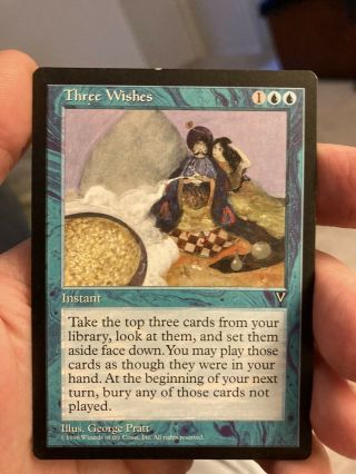 Three Wishes,  Visions Rare,  Reserved List Mtg