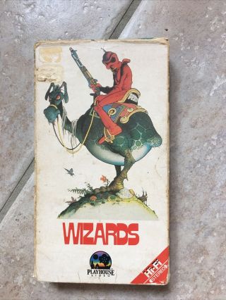 Wizards Vhs Rare Vintage Ralph Bakshi 1977 Anime Animated Cult Classic Fantasy