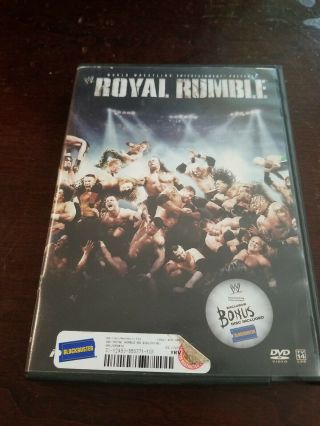 Very Rare Wwe Royal Rumble 2007 Blockbuster Exclusive W/ Bonus Disc Aew Wwf Wcw