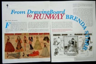 8p History Article,  Pics - Vtg Brenda Starr Comic & Effanbee Fashion Doll