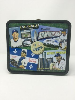 2007 Rare Los Angeles Dodgers Metal Lunch Box Dimension 7 " X 8 " Nomar Martin