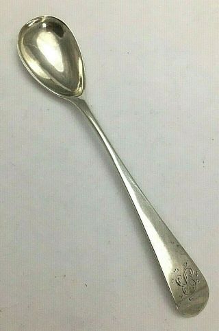 Antique Georgian Sterling Silver Condiment Sauce Spoon 1798