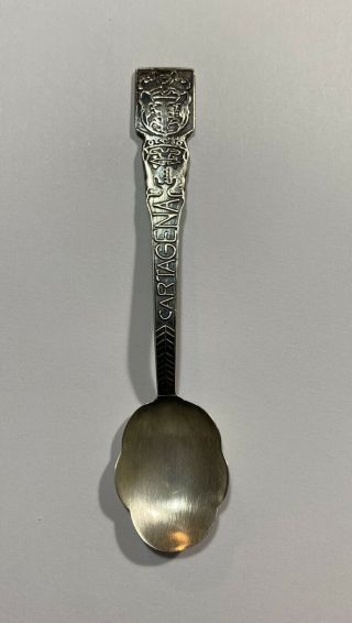 Vintage Cartagena 900 Sterling Silver Souvenir Spoon