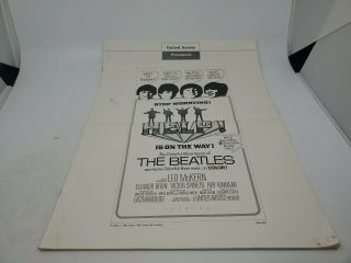 The Beatles Help Film 1965 United Artists Tabloid Pressbook - Ultra Rare