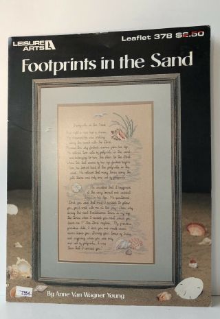 Footprints In The Sand Leisure Arts Cross Stitch Pattern Leaflet 378