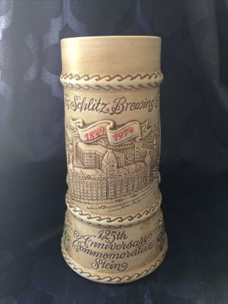 Vintage Schlitz Beer Stein 125th Year Anniversary Commemorative Edition - Rare