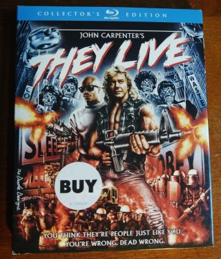 They Live (1988) - Scream Factory Blu Ray - W/ Rare Oop Slipcover