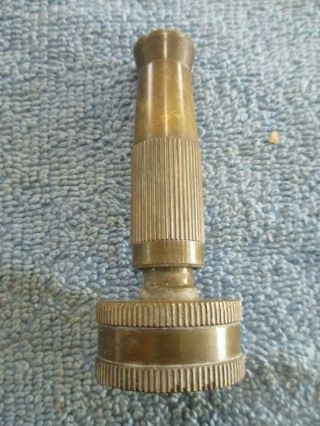 Vintage Antique Brass Water Hose Nozzle Unmarked