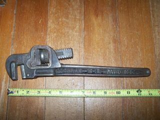 Antique Dated 1908 Cochran 14 " Pipe Wrench Model 1910