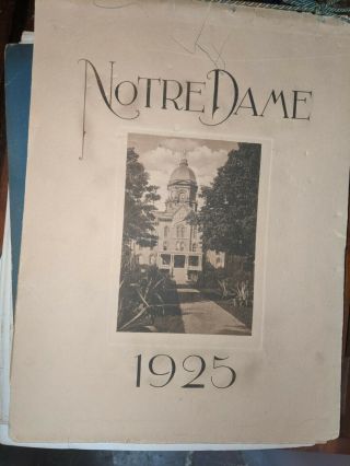 Notre Dame Rare Football 1925 Calendar Knute Rockne Four Horsemen Vintage Old