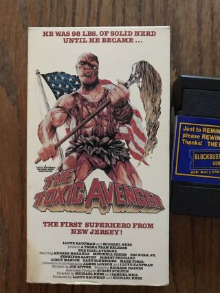 Toxic Avenger Vhs Rare Lightning Video Unrated Troma Release Tape