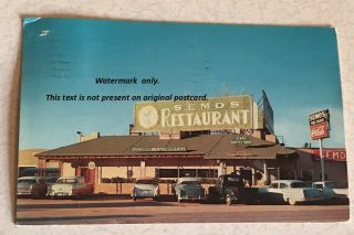 Dallas Tx Rare Vintage Semos Drive In Restaurant Postcard 1958 Cars Coca Cola