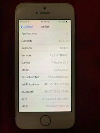 Apple iPhone SE - 16GB - Gold  A1662 Jailbroken iOS 10.  1.  1 Rare 2