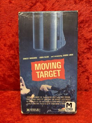 Rare Vintage Moving Target Vhs 1989 Linda Blair Ernest Borgnine Old Movie Rental