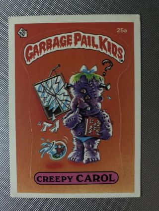 Creepy Carol 1st Series 1 Garbage Pail Kids Os1 Rare 1985 Topps 25a Gpk