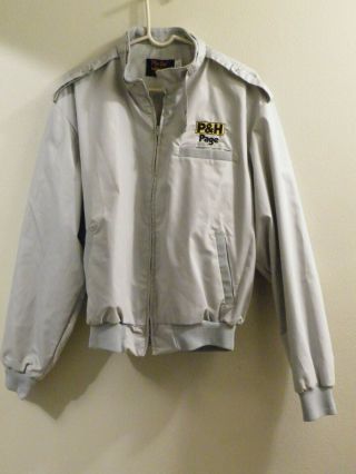 Harnischfeger P&h Mining Zippered Jacket P&h Page Logo Xl Rare